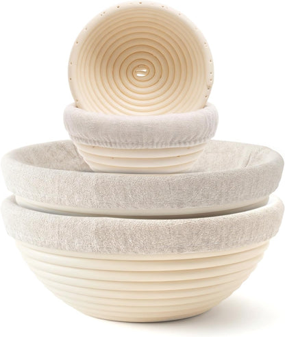 9" Round Banneton Bread Proofing Basket, Family Kit Sourdough Basket