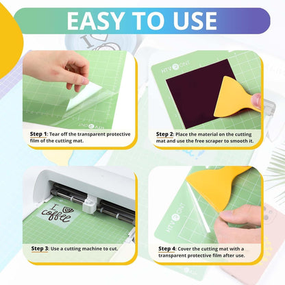 HTVRONT Cutting Mats 12x12, Compatible with Cricut Maker/Explore