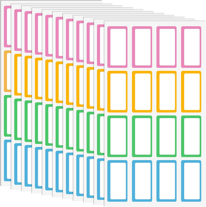 480 Pcs Dry Erase Labels, Dry Erase Stickers, Waterproof Sticker Labels, Removable Labels Easy Peel Off, Reusable Sticky Notes for Food Containers, Office (Retro, Small)