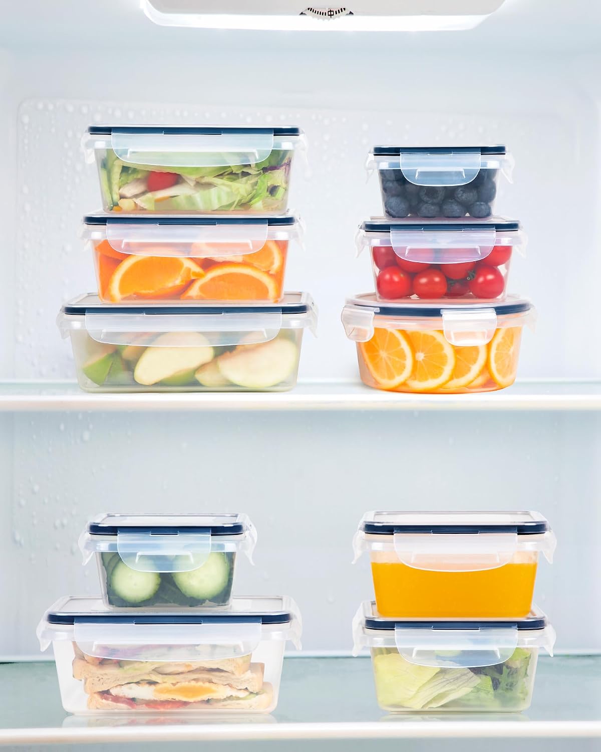 FOOYOO 56 Pcs Large Food Storage Containers Set with Lids (28 Containers + 28 Lids), Airtight Plastic Storage Containers for Pantry & Kitchen Organization, BPA-Free, Leak-Proof