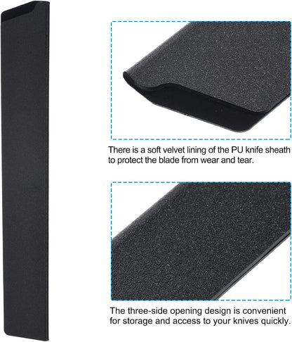 PATIKIL ABS Knife Cover Sleeves for 8" Chef Knife, Knives Edge Guard Blade Protector Universal Knife Sheath for Home Kitchen, Black