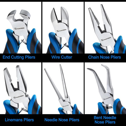 SPEEDWOX Long Reach Bent Needle Nose Pliers With Smooth Jaw Angled Needle Nose Pliers For Jewelry Making Fish Bone Pliers Tweezers Bent Chain Nose Pliers For Wire Bending And Small Object Gripping