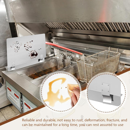 Ferraycle 2 Pack 20-1/2" W x 18" H 304 Stainless Steel Fryer Splash Guard for Stove & Kitchen, Oil Splatter Screen Protection, Heavy Duty Grease Barrier for Frying, Grilling, Easy Clean, Universal Fit
