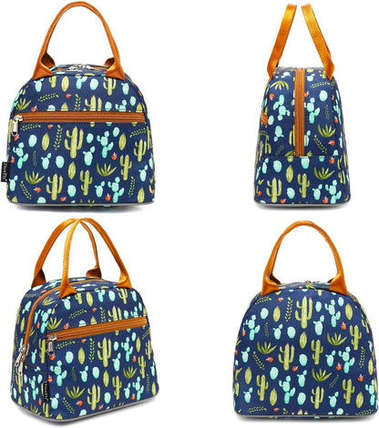 FlowFly Insulated Lunch Cooler Bag - Tote Bag Organizer for Women/Men, Black - Colors B