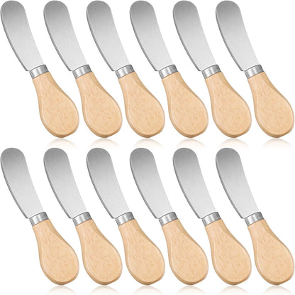 Patelai 12 Pcs 4.7 Inch Cheese Spreader Knives Butter Knife Bulk