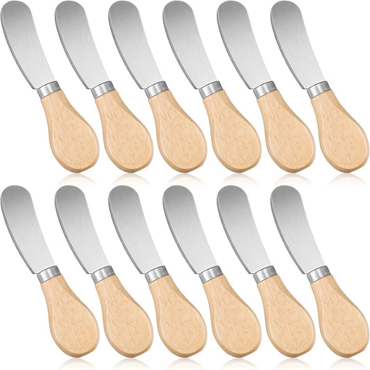 Patelai 12 Pcs 4.7 Inch Cheese Spreader Knives Butter Knife Bulk
