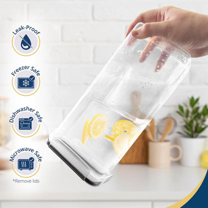 Reli. Airtight Canister Set with Lids (26 Set) | Clear Plastic Food Storage Canisters | Mega Variety Pack | BPA-Free