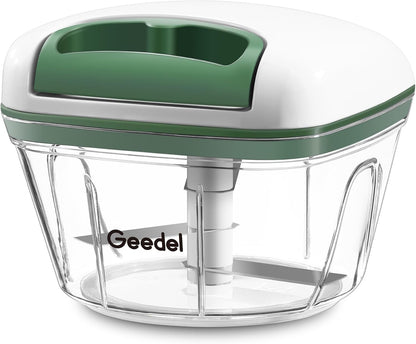 Geedel Vegetable Chopper, Manual Food Chopper with Hand Pull String, 500ml