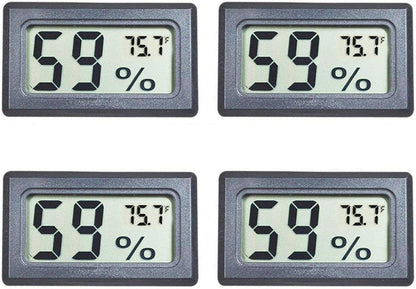 4-Pack Mini Indoor Temperature Humidity Meters Digital Gauge