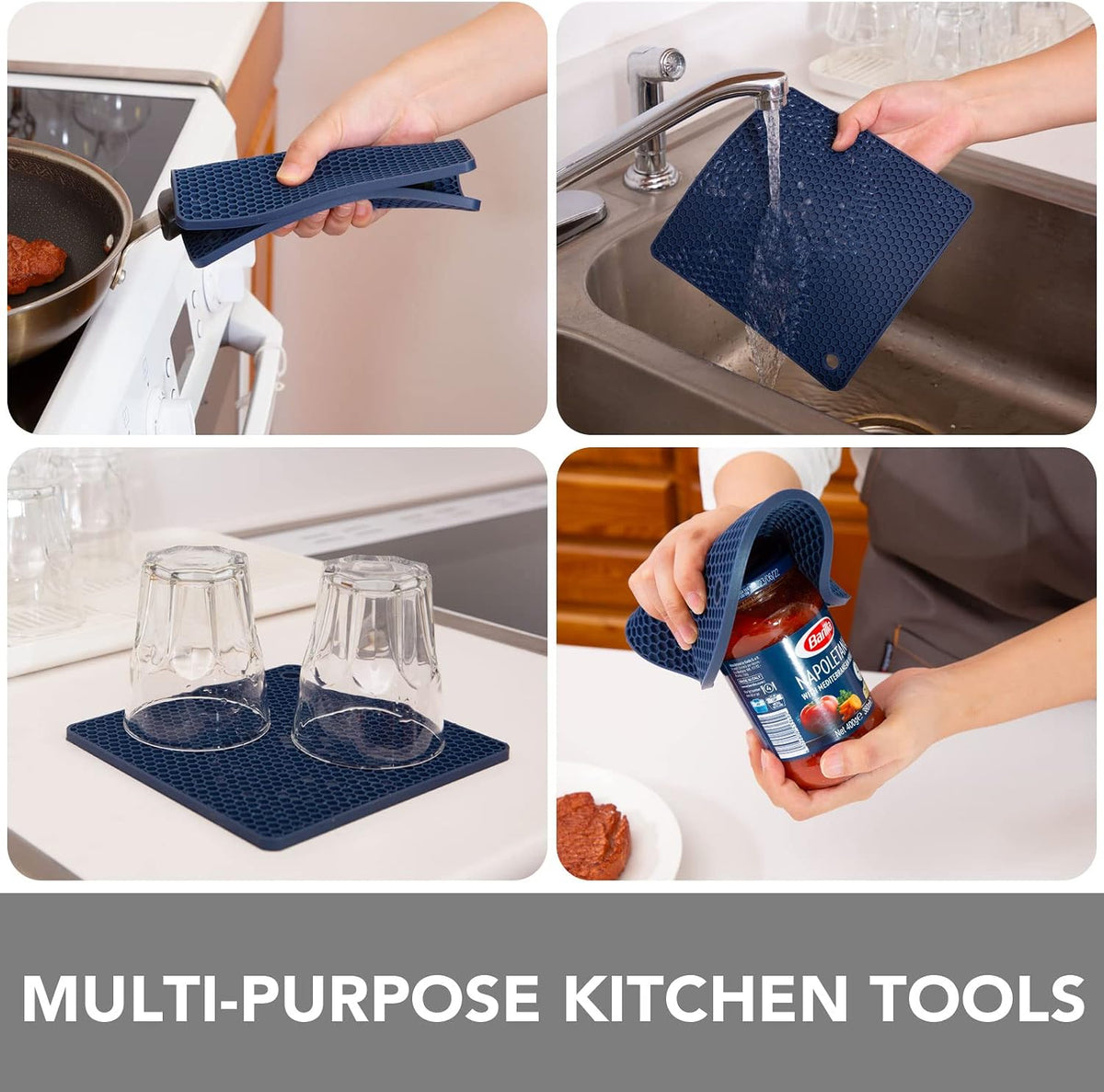 Joyhalo 4 Pack Trivets for Hot Dishes