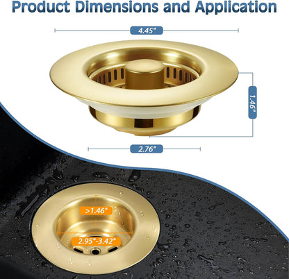 TGOSOMT Kitchen Sink Drain Strainer Stopper