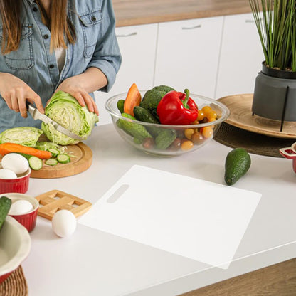 Lurrose Nonslip Large Acrylic Cutting Board 400x300x5mm Kitchen Chopping Mat for Vegetables Fruits Meat with Reusable Safe Surface for Home and Camping Use
