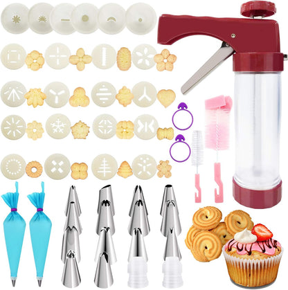 45PCS Cookies Press Gun Kit Set, DIY Cookie Maker Baking Tool