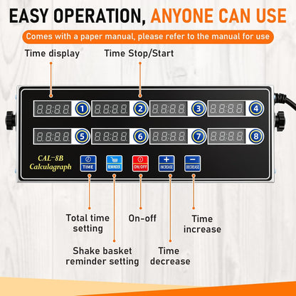 Relaxweex Commercial Digital Kitchen Timer for Cooking, 8 Channel