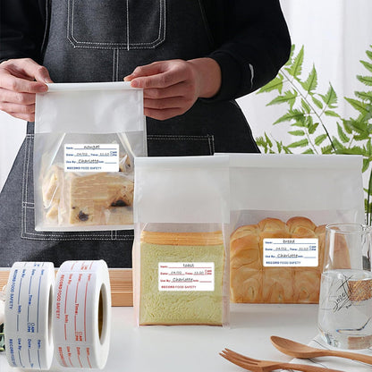 1000 Pcs Freezer Labels, 1 x 2 Inch Food Labels Stickers | Removable Labels for Food Containers, Freezer Tape Labels to Write on(2 Rolls, 2 Colors)