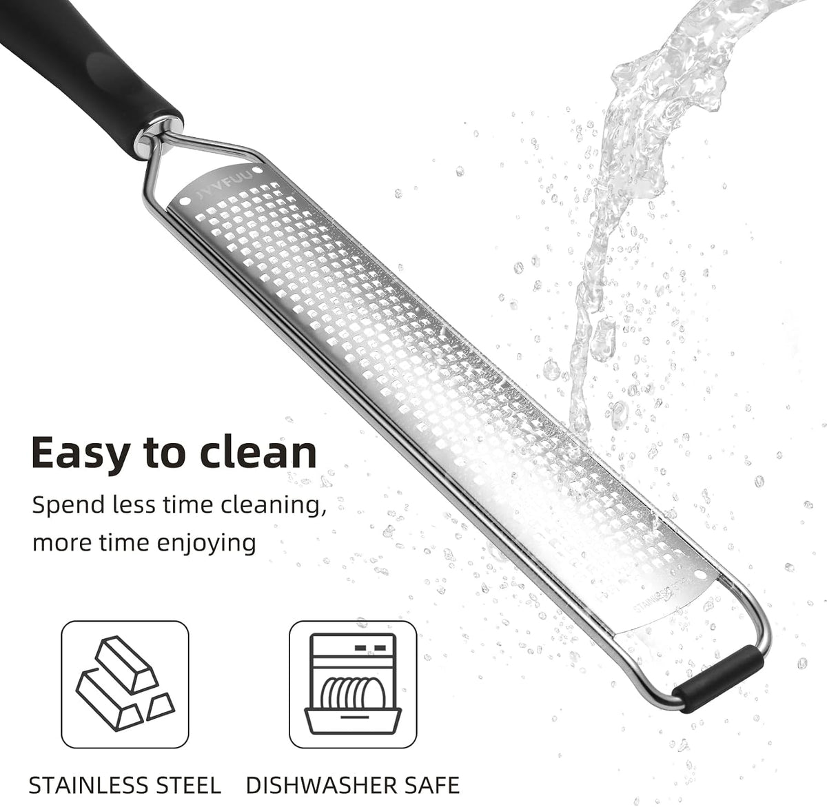 Lemon Zester and Cheese Grater with Protective Cover and Cleaning Brush