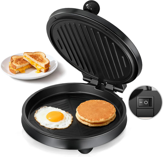 CACHOO 3-in1 Electric Griddle Nonstick & Sandwich Maker with On/Off Switch