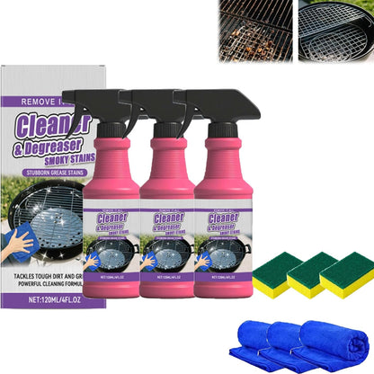 Fast-Acting Heavy-Duty Grill Degreaser Spray, 120 Ml BBQ Heavy Duty Degreaser Grill for Outdoor Grills, Professional BBQ Cleaner for Grates and Smoker
