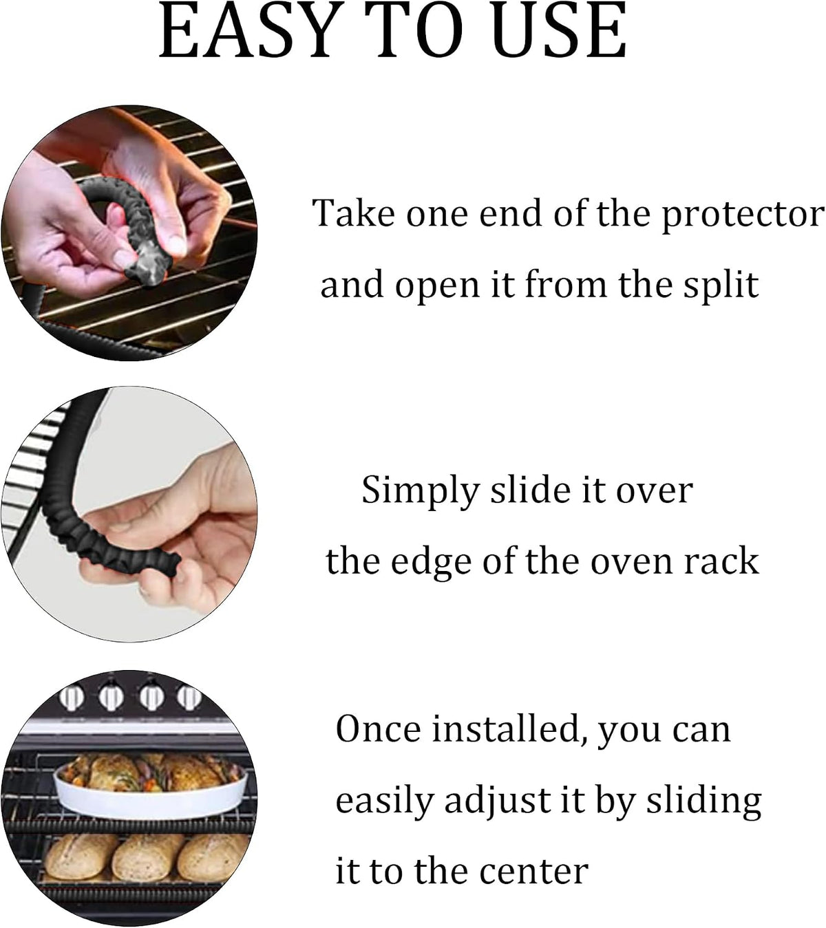 14 Inch Oven Rack Guards, Silicone Edge Protectors for Kitchen Oven Racks, Protective Covers(Red)