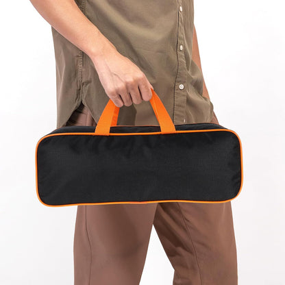 BBQ Tool Bag: Portable Grill Accessories Storage Tote for Grill Utensils Set, Large Capacity Oxford Tool Organizer for Outdoor Picnic, Camping & BBQ Party, 14.76 x 5.11 x 4.72 Inches