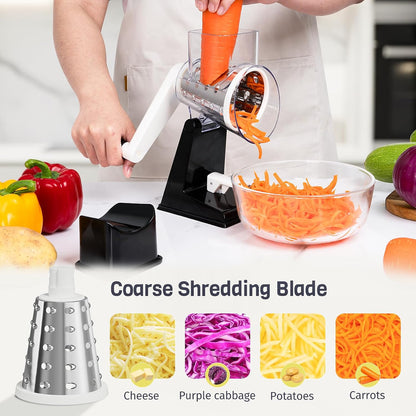 Upgraded Rotary Cheese Grater, Hand Crank, Pinkish Purple