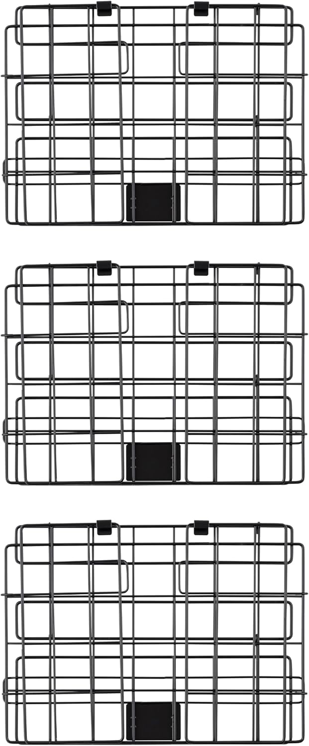 IRIS USA Wire Basket for Pantry Organizers and Storage, 2 Pack, Potato and Onion Storage, Easy Assembly, Stackable Storage Bins, Kitchen Cabinet Bathroom Shelf Organizers for Veggie, Fruit, Snack