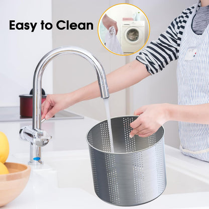 Manual Cheese Press, 0.8 Gallon Heavy Duty Food Press for Cheese, Tofu & Vegetable Dehydration – Stainless Steel Basket Herb & Tincture Press with Filter Bags, Not for Hard Fruits