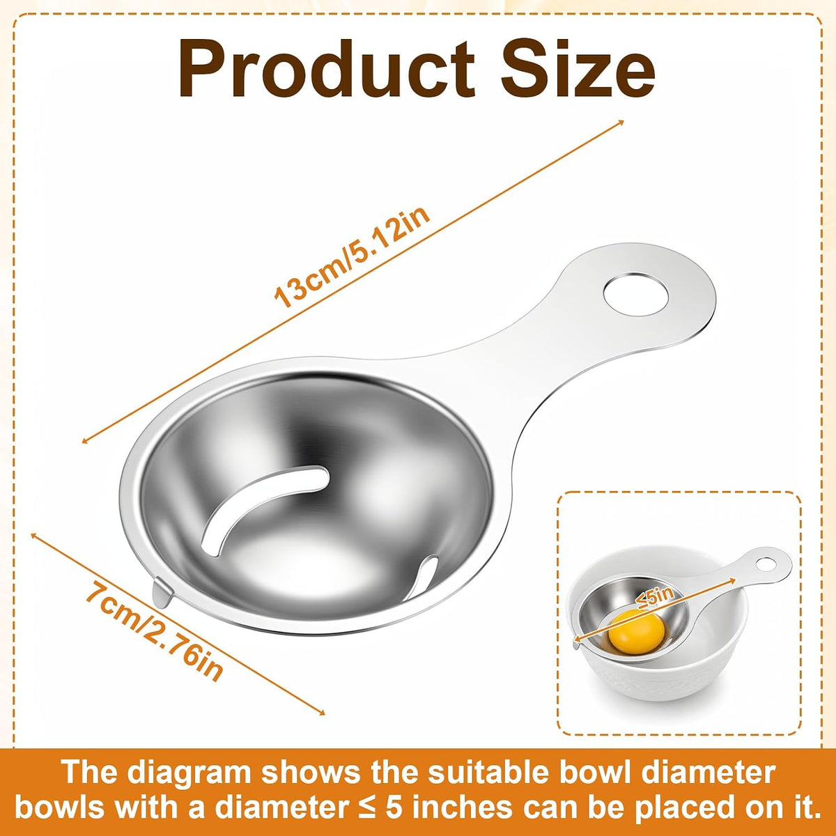 Egg Separator for Raw Eggs, Egg Yolk White Filter Food Grade Egg Divider