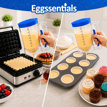 Eggssentials Pancake Batter Dispenser with Squeeze Handle Pancake Dispenser