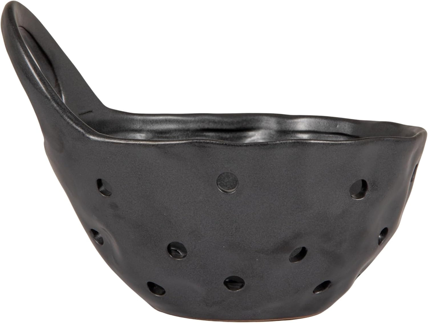 Creative Co-Op Stoneware Colanders with Handles, Set of 2