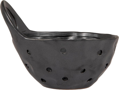 Creative Co-Op Stoneware Colanders with Handles, Set of 2