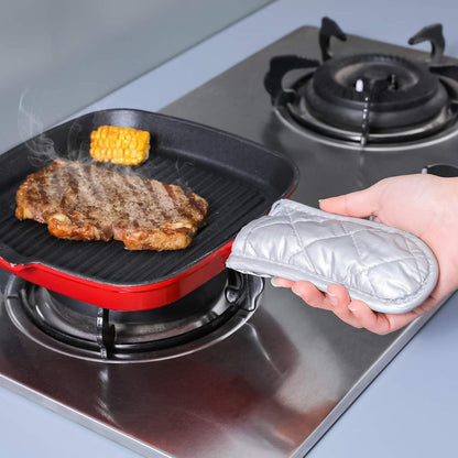 Cast Iron Skillet Handle Covers,Pot Handle Covers Heat Resistant,Pot Holders for Kitchen Heat Resistant,Machine Washable Handle Mitts 2 PCS(Striped)