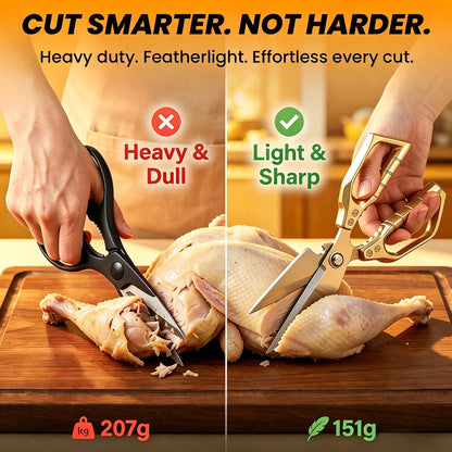 Multifunctional Heavy Duty Kitchen Shears: Kitchen Shears for Cutting Chicken,Kitchen Scissors for Food, Japanese High-Carbon Steel Culinary Poultry Shears, for Chicken,Meat,Fish,Bone Cutting(3.0mm) ﻿