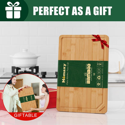 Homaxy Extra Large Bamboo Cutting Boards for Kitchen, 18x12.5" Wood XL Cutting Board with Juice Groove, Butcher Block Wooden Chopping Board for Kitchen, Meat, Cheese, Fruit & Vegetables - Pre Oiled