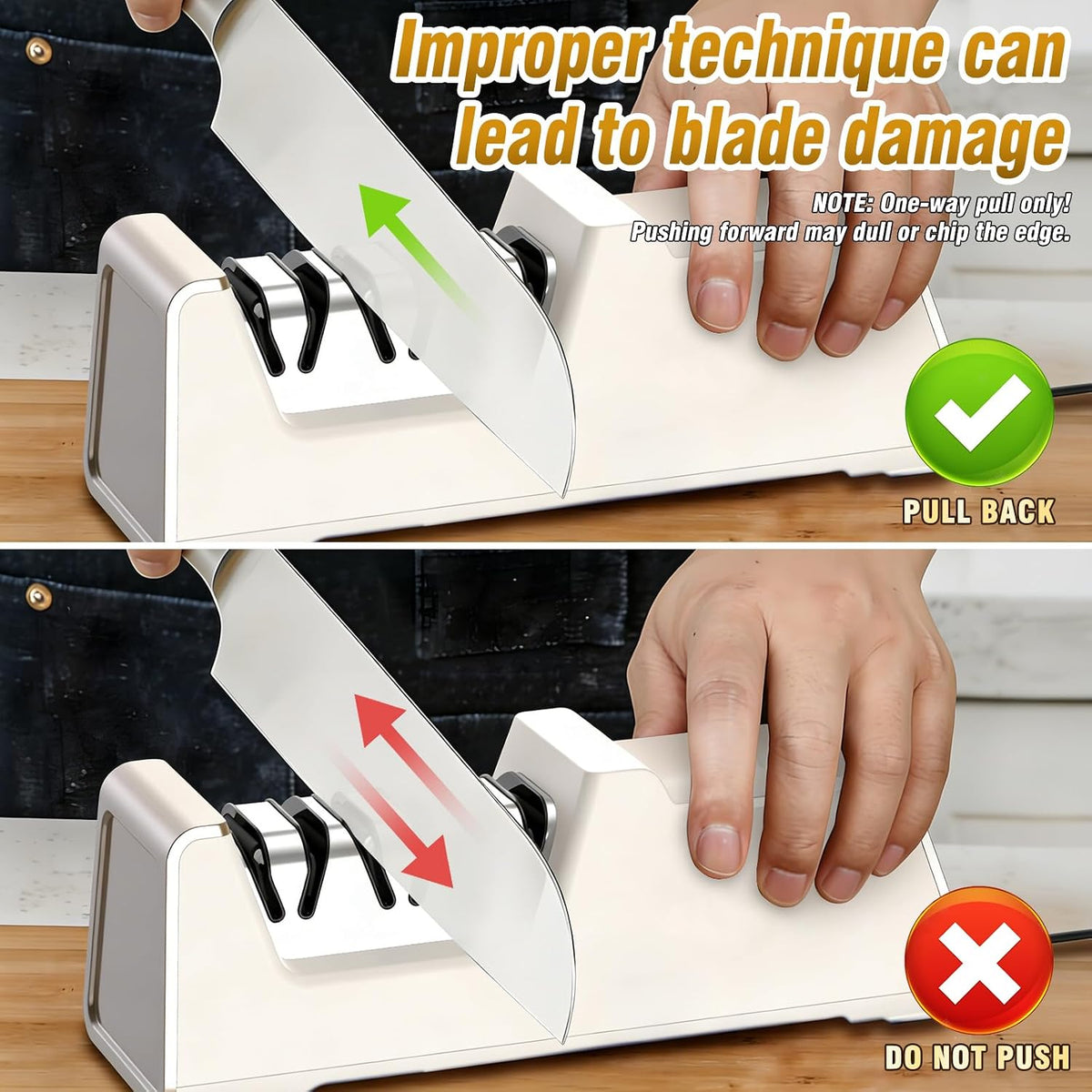 VIDOME Professional 3-Stage Electric Knife Sharpener