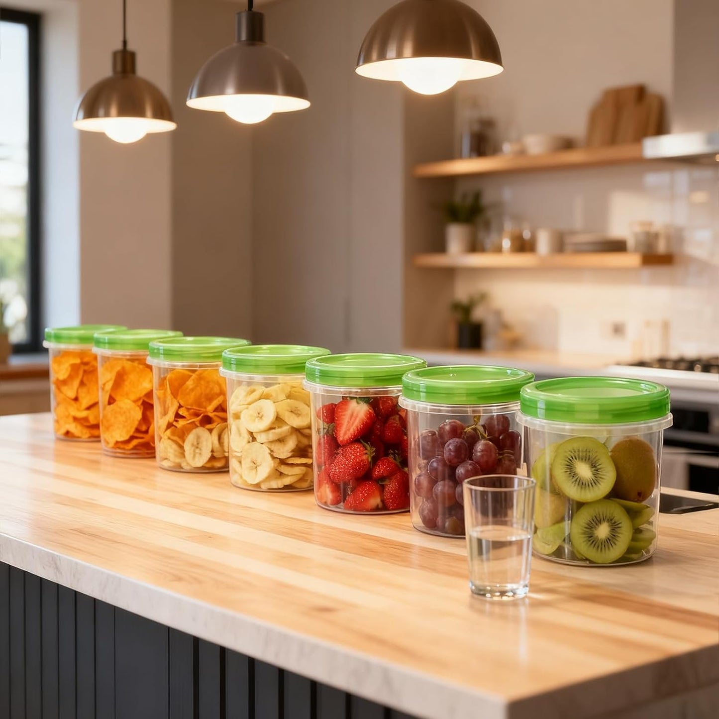 Airtight Food Storage Containers, Leakproof, BPA-Free, Stackable Kitchen & Pantry Organizers for Dry Food, Meal Prep, Snacks, Leftovers, Microwave, Dishwasher and Freezer Safe (10 Pack-16 Oz)