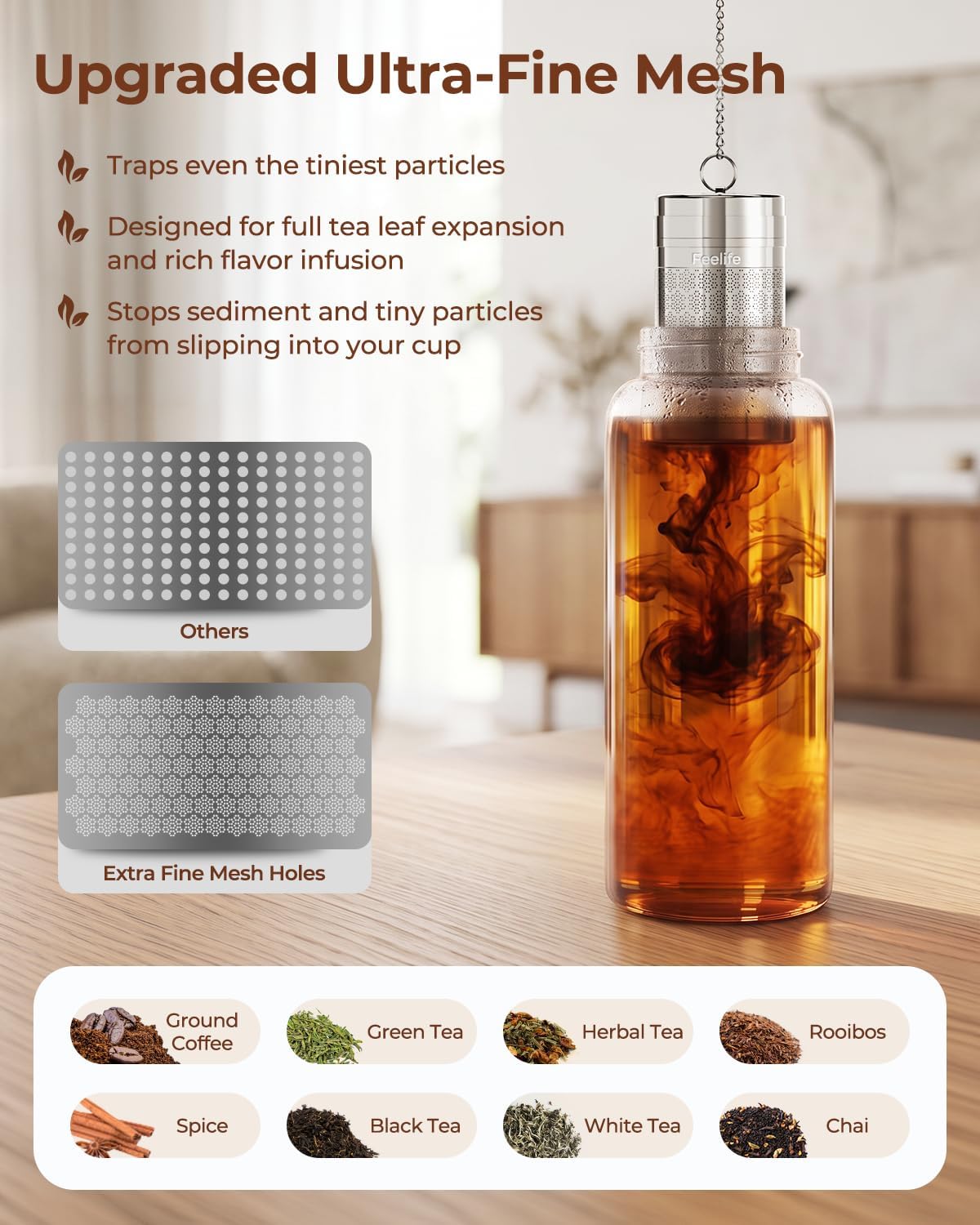 Mini Snowflake Stainless Steel Tea Infuser for Loose Leaf Tea Ball