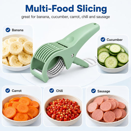Multifunctional Banana Slicer For Banana,Strawberry,Grape(Green)