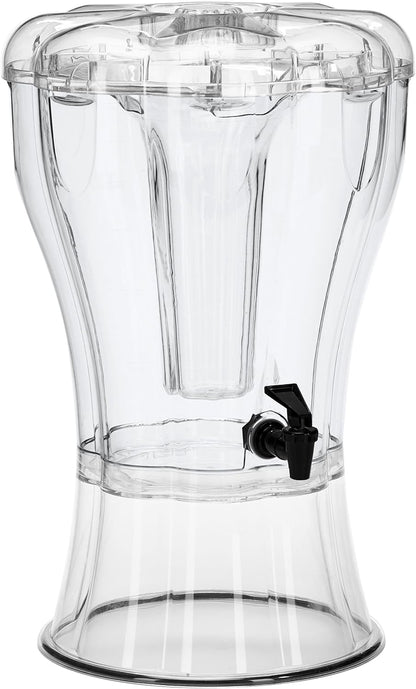 Buddeez 3.5 Gallon Beverage Dispenser with Stand - BPA-Free Tritan Drink Dispenser with Spigot, Ice Cone & Chalkboard Label for Parties, Weddings and Events