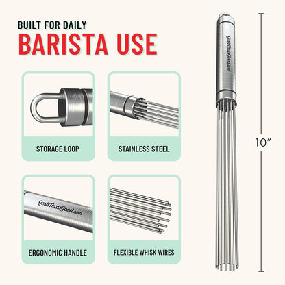 Baristir by Gosh That's Good | Barista Mixing Tool - Coffee, Matcha & Tea