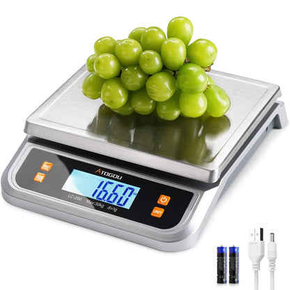 Atogou 88lb Food Scale, Commercial Kitchen Scale Plug-in Usable