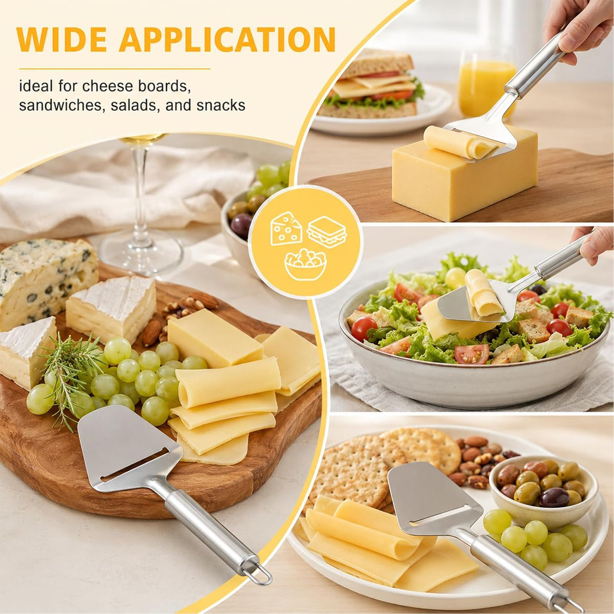 2Pcs Stainless Steel Cheese Slicer Cutter Plane Shaver