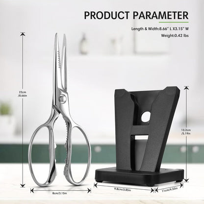BALUCA Heavy Duty Kitchen Scissors, Kitchen Shears for Meat, Chicken, Fish, Poultry, Herb and Bread - Stainless Steel Detachable All Purpose Cooking Shears, Dishwasher Safe