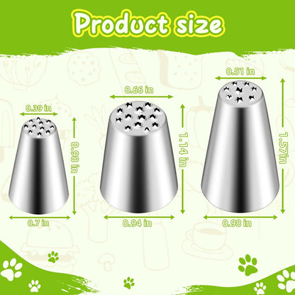 Suuker 3 Pieces Grass Piping Tips Set