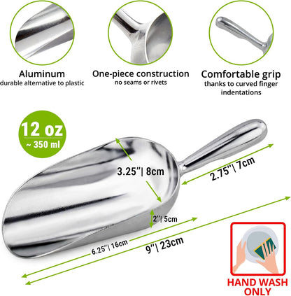 CUSINIUM 24 oz Aluminum Ice Scoop with Holder
