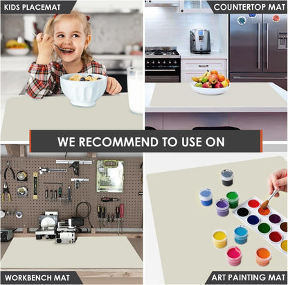 Extra Large Silicone Mats for Kitchen Counter, 27.6'' x 19.7'' Nonskid Silicone Placemats for Kids, Nonstick Purple Silicone Mat for Baking Crafts, Silicone Dab Mat Heat Resistant, 1Pack - Colors A
