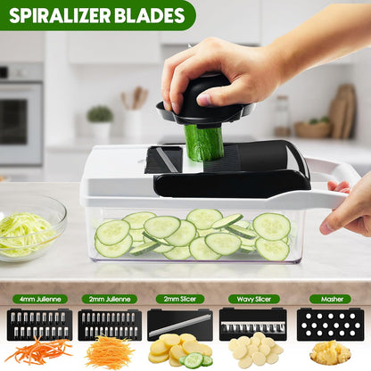 Multi 23-in-1 Pro Vegetable Chopper & Mandoline Slicer, 10 Blade-in-1
