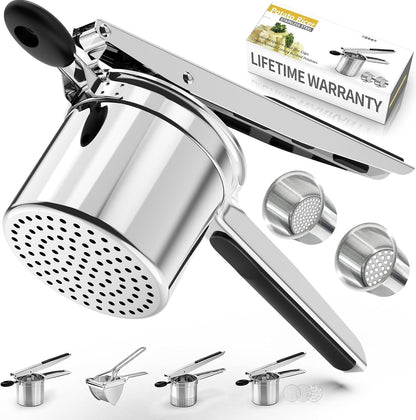 SPEENSUN 15oz Stainless Steel Potato Ricer, 2 Interchangeable Cups