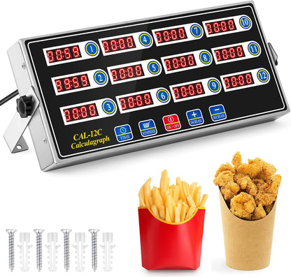Relaxweex Commercial Digital Kitchen Timer for Cooking, 8 Channel