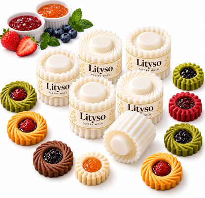 Sunflower Patterned Round Hand-Press Mooncake Double Ended Pastry Mold